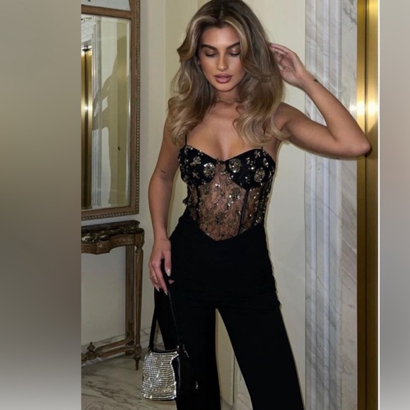 Zara Sequin Jumpsuit - Picture 4 of 7